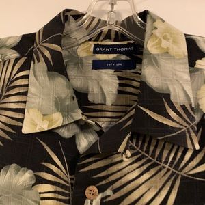 Grant Thomas floral silk shirt size medium